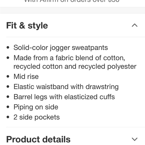 Women's Navy Dusk Blue Jogger Pants Barrel JoyLab XS NEW Fleece Sweatpant Lounge - Picture 4 of 8